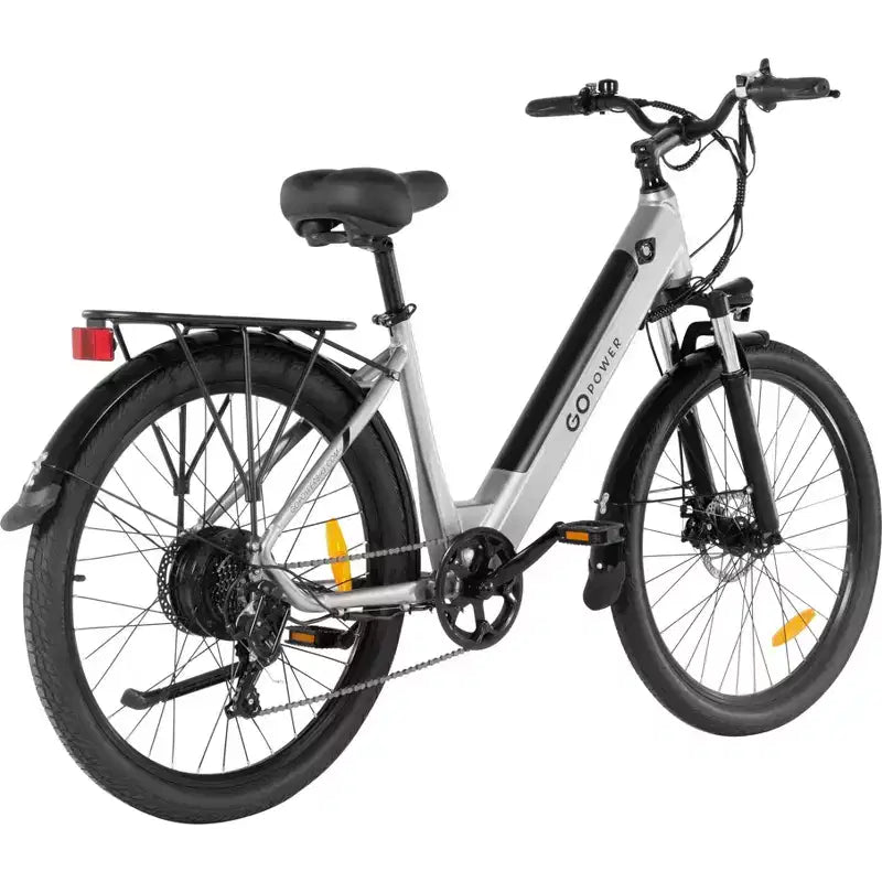 Vélo électrique GoPowerBike GoVelo pour adultes, moteur 500 W, batterie amovible, pneus 26 pouces, vitesse maximale 32 km/h, autonomie de plus de 80 km
