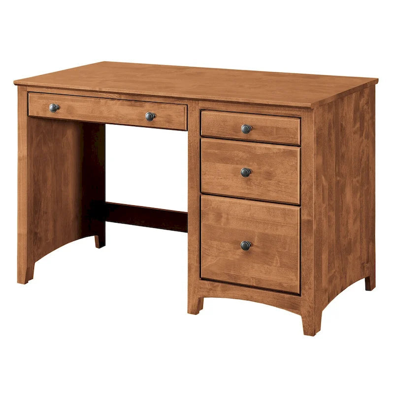 Bureau à 4 tiroirs en bois massif Arch+Haven