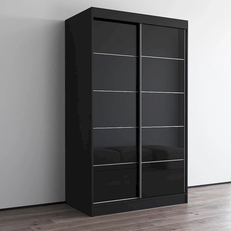 Armoire Aria 2 portes au fini lustré moderne