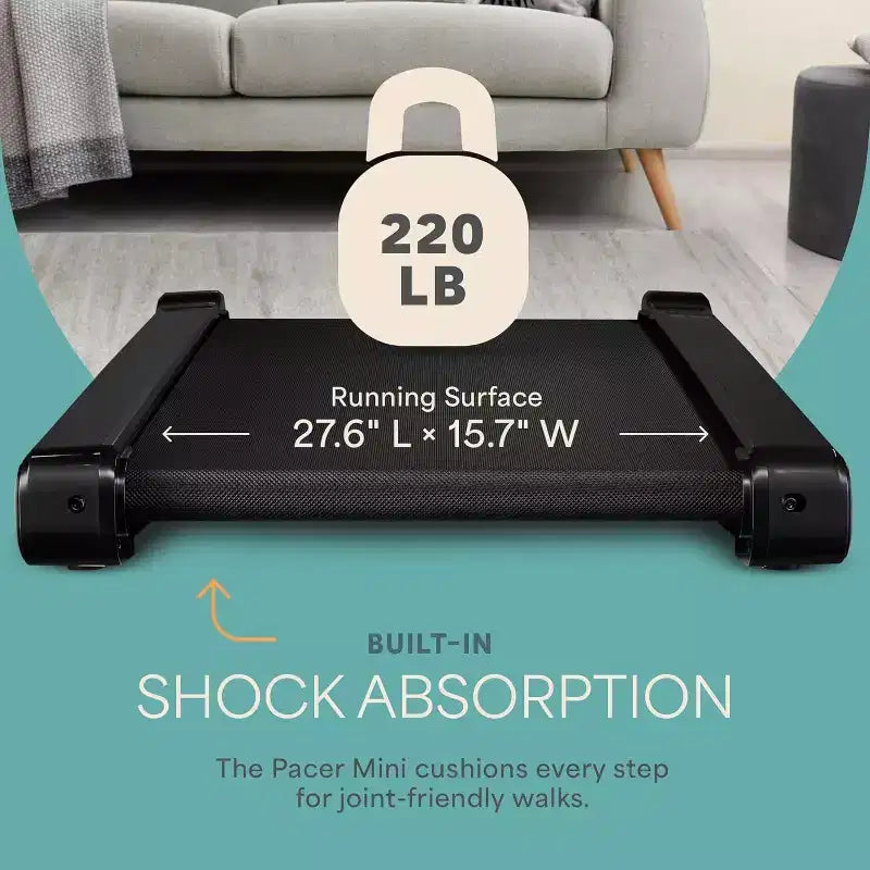 Tapis de marche Lifepro - Mini tapis roulant portable, 4,8 km/h, capacité de 100 kg