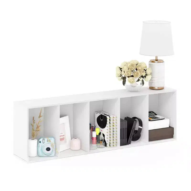 Furinno Étagère de rangement réversible 5 cubes pour livres, ouverte, horizontale ou verticale