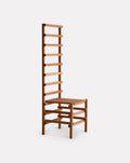 Solid Oak Natural Lacquer Ladder-Back Accent Chair