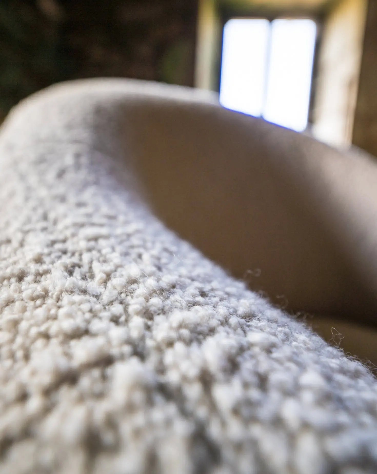 Curved Oak Base Award-Winning Upholstered Armchair