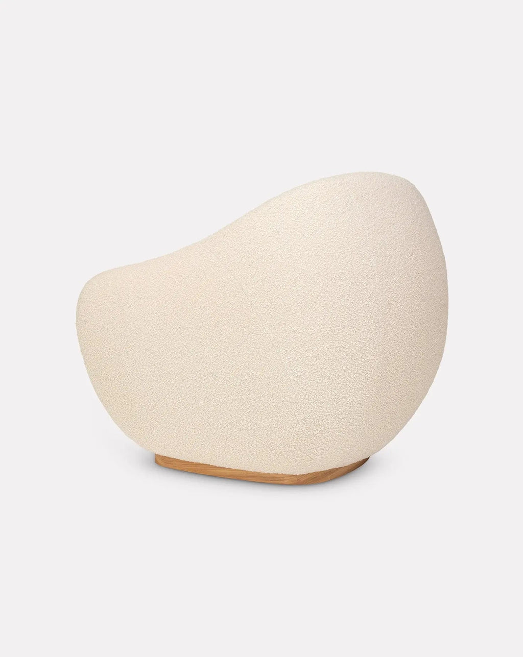 Curved Oak Base Award-Winning Upholstered Armchair