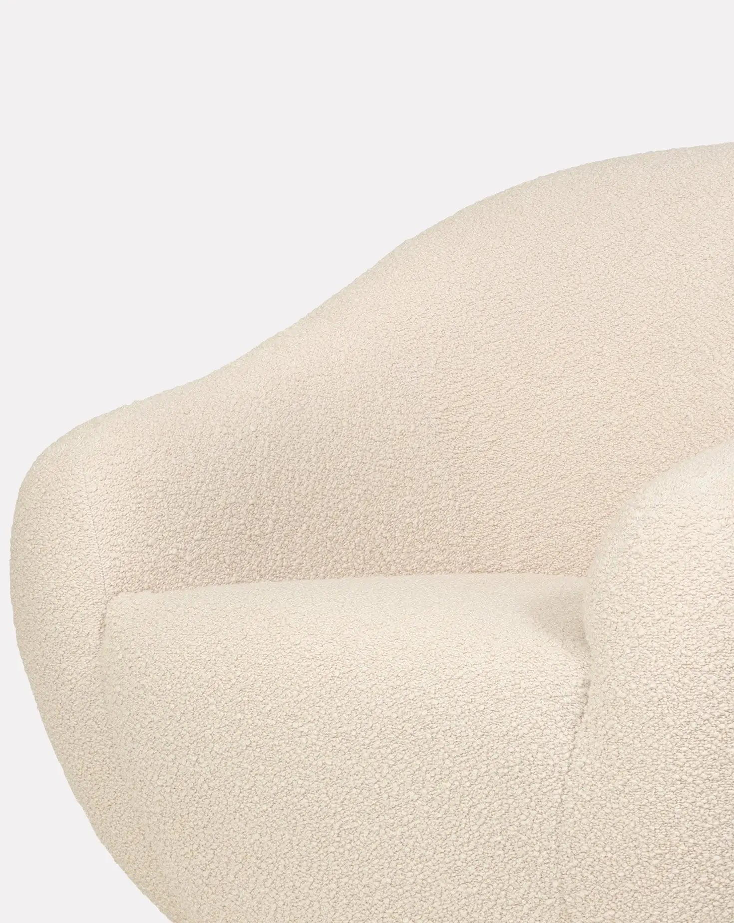 Curved Oak Base Award-Winning Upholstered Armchair