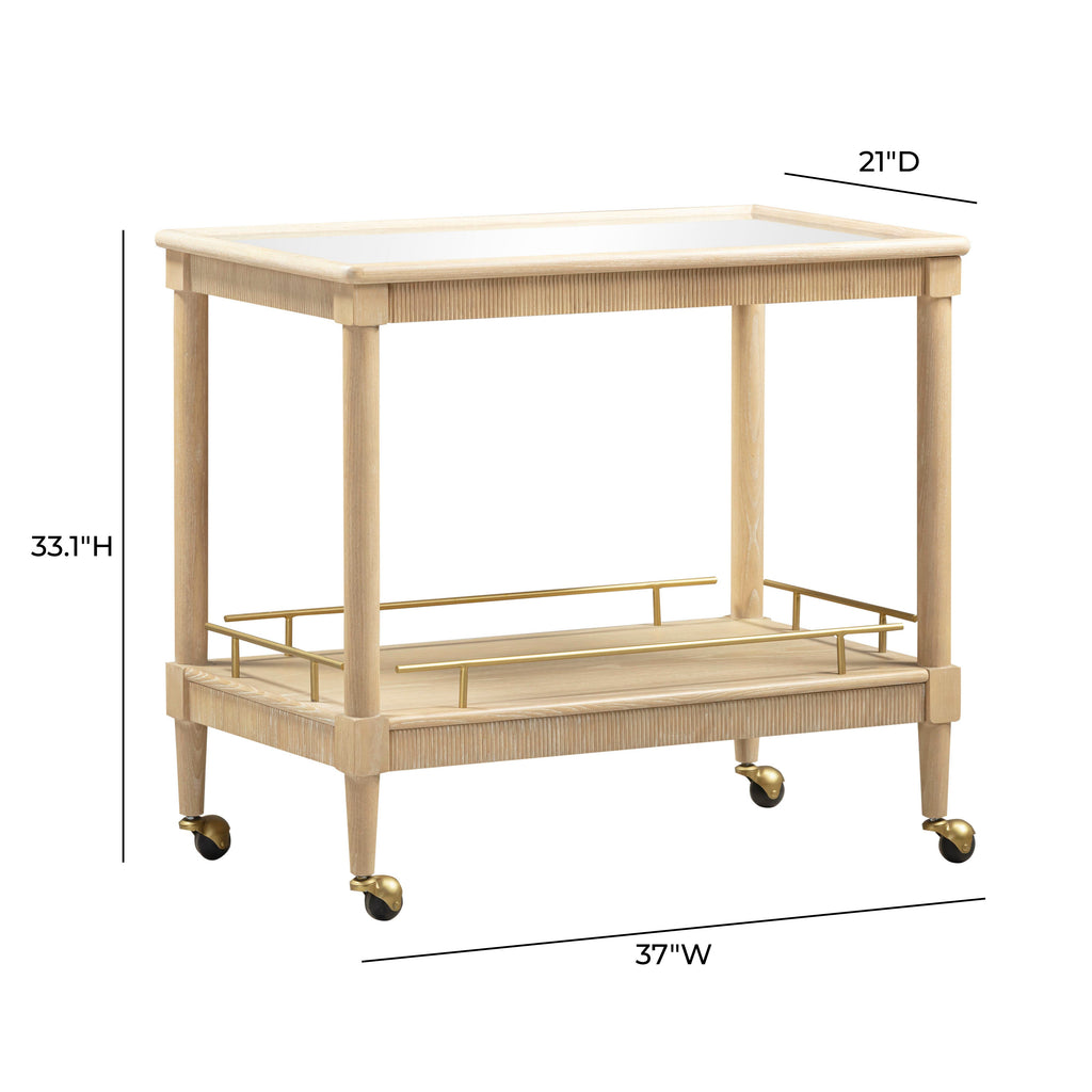 37 Natural Ash Bar Cart