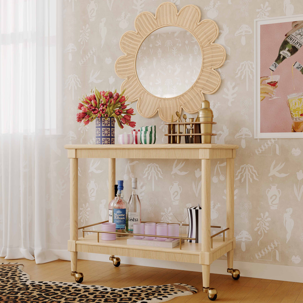 37 Natural Ash Bar Cart