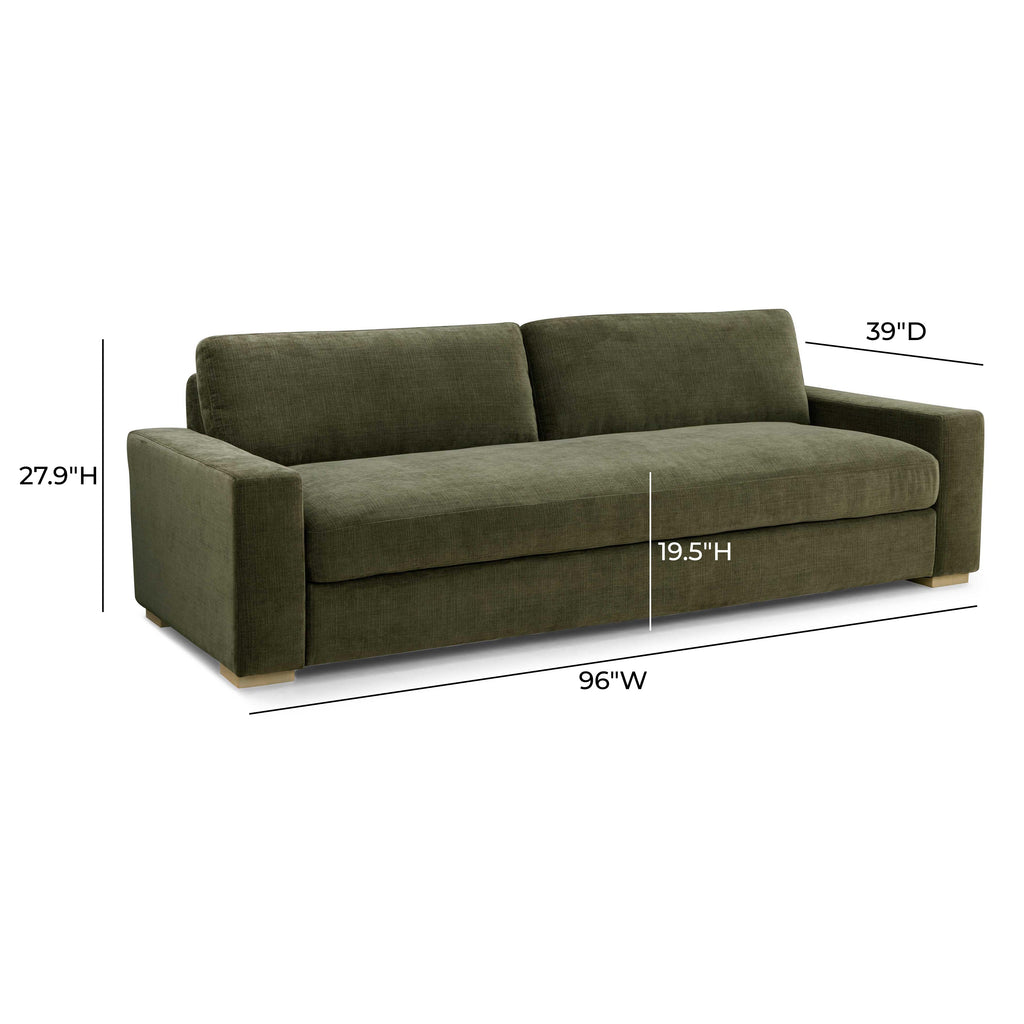 96 Upcycled Performance Chenille Sofa