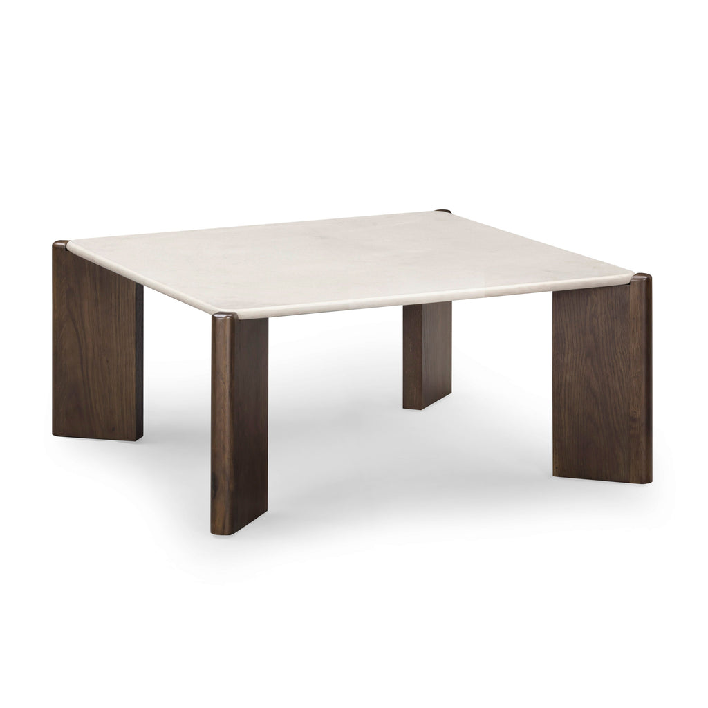 33.5 Cream Quartz Square Coffee Table