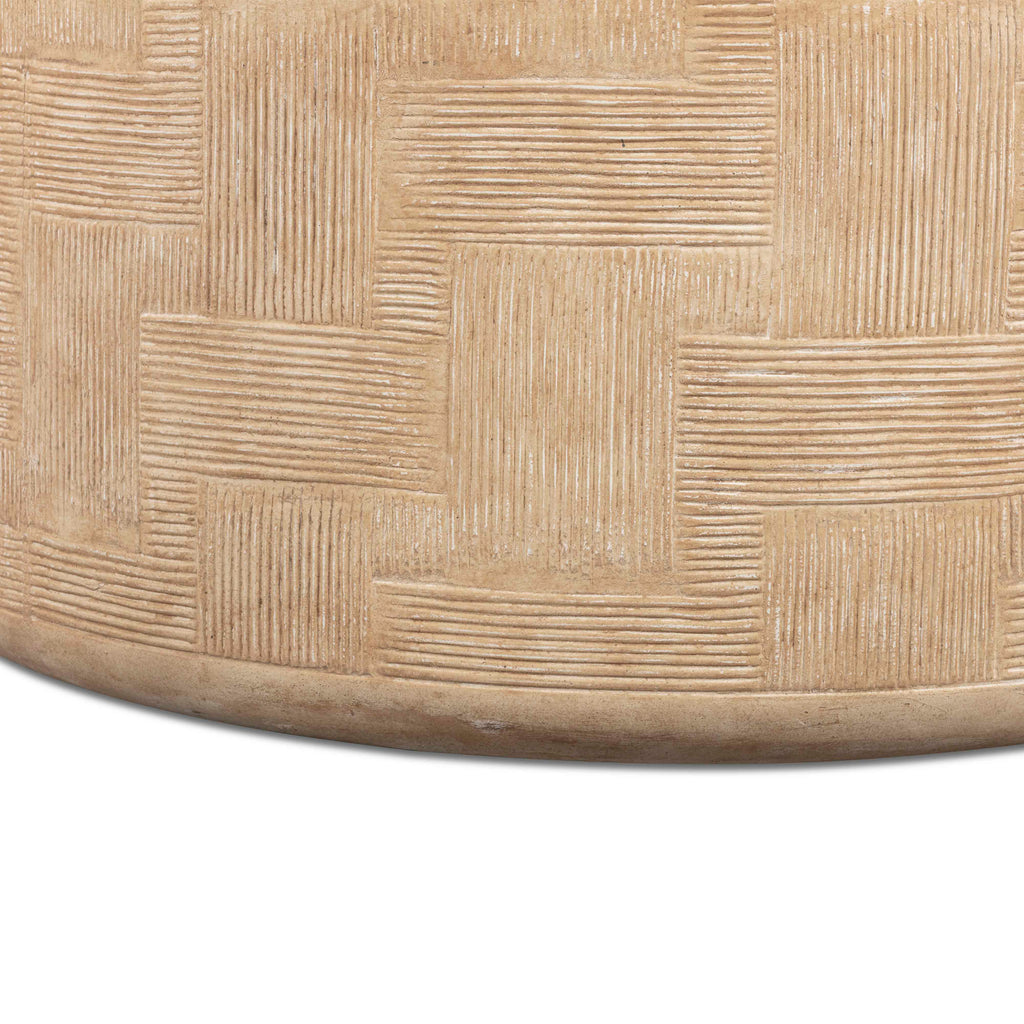 55 Indoor/Outdoor Concrete Rounded Coffee Table