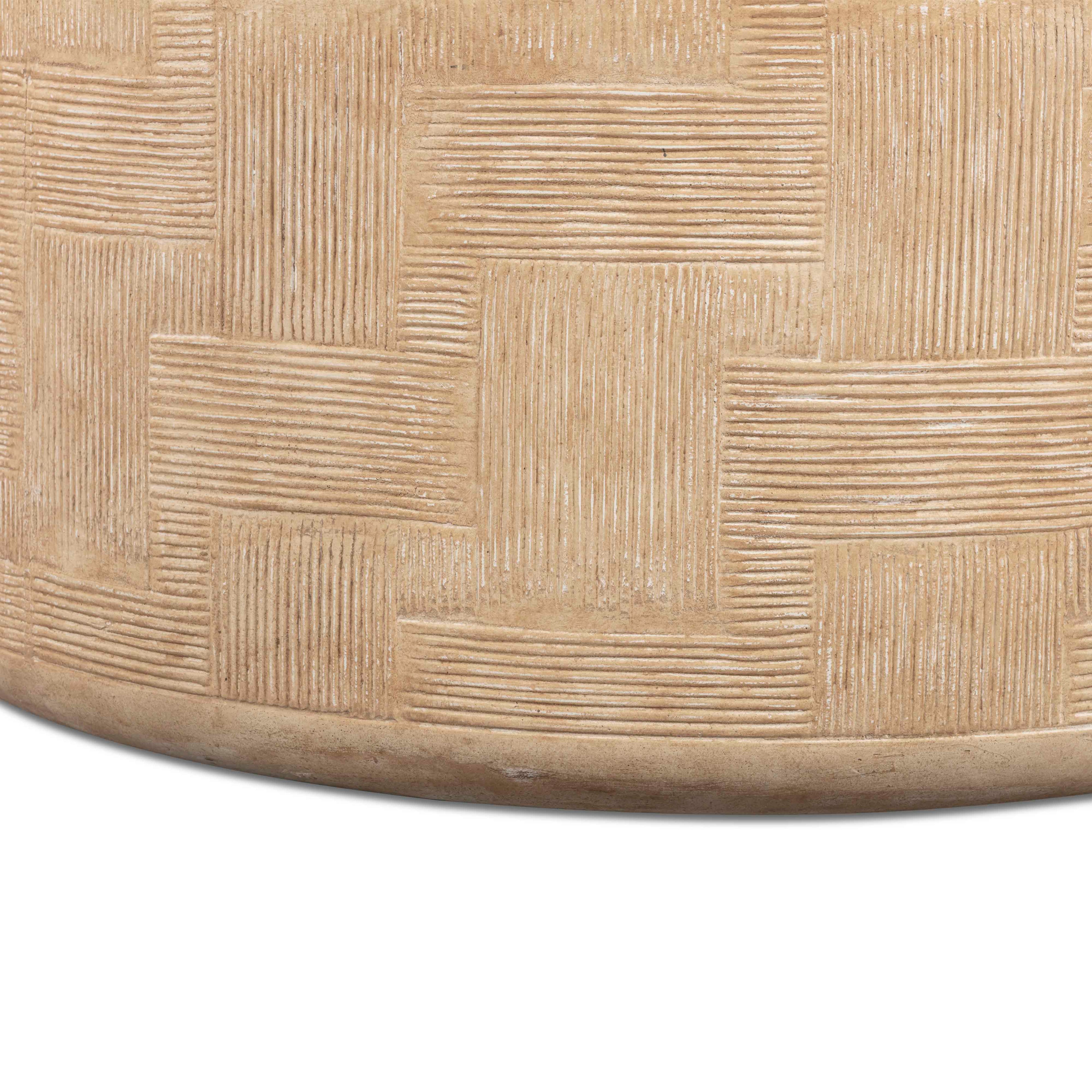 55 Indoor/Outdoor Concrete Rounded Coffee Table