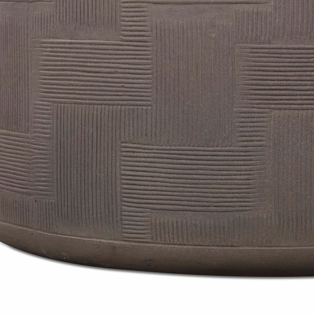 55 Indoor/Outdoor Concrete Rounded Coffee Table