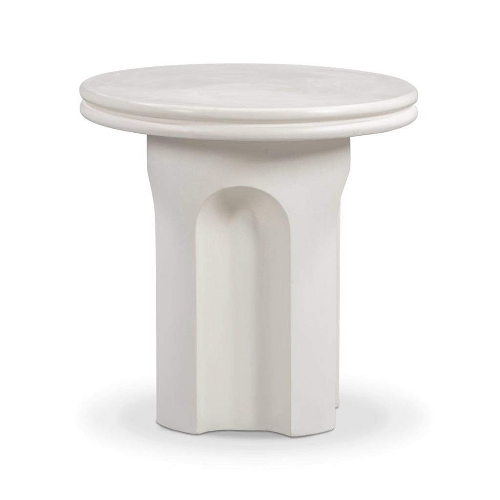 Ivory Indoor/Outdoor Concrete Side Table