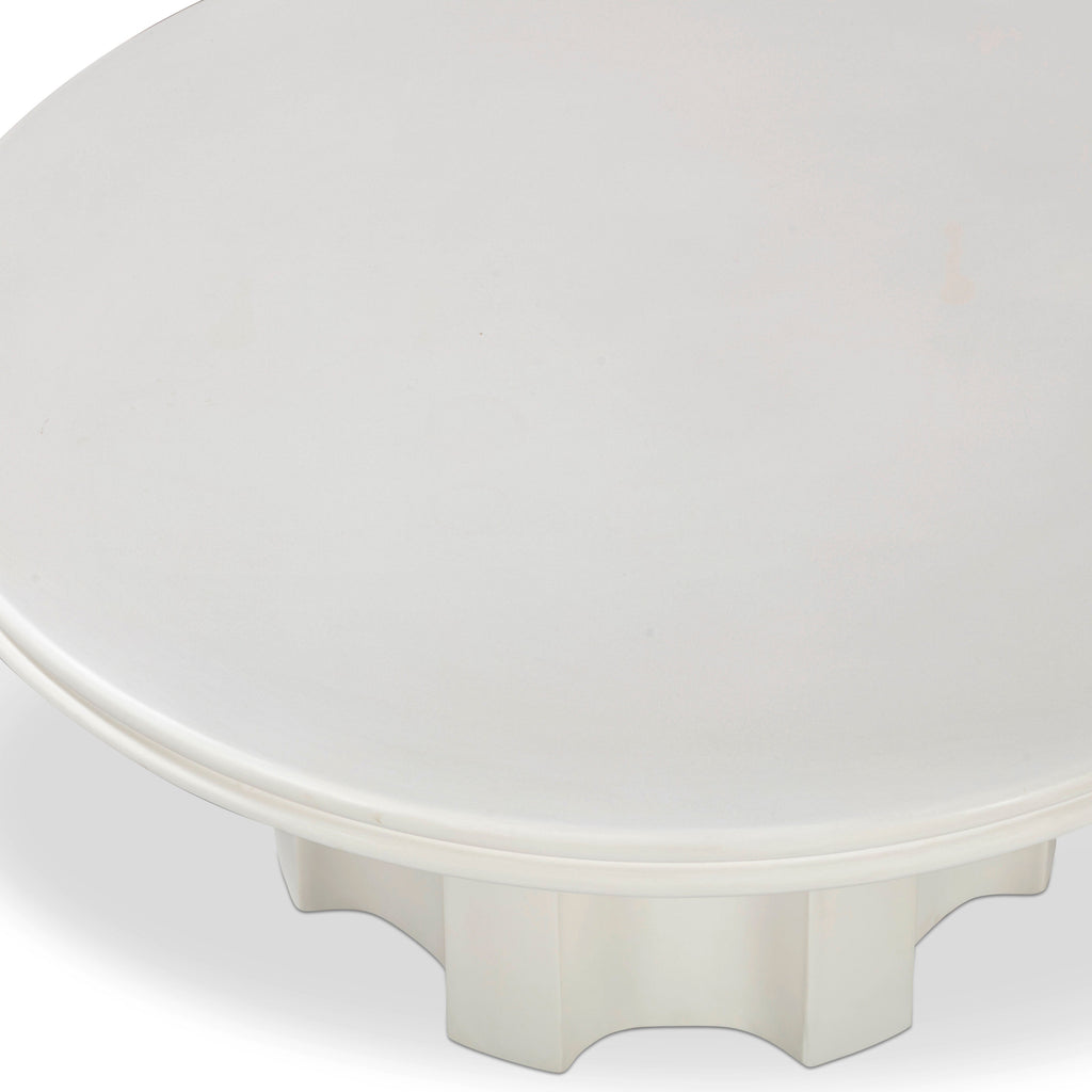 38 Ivory Indoor/Outdoor Concrete Round Coffee Table