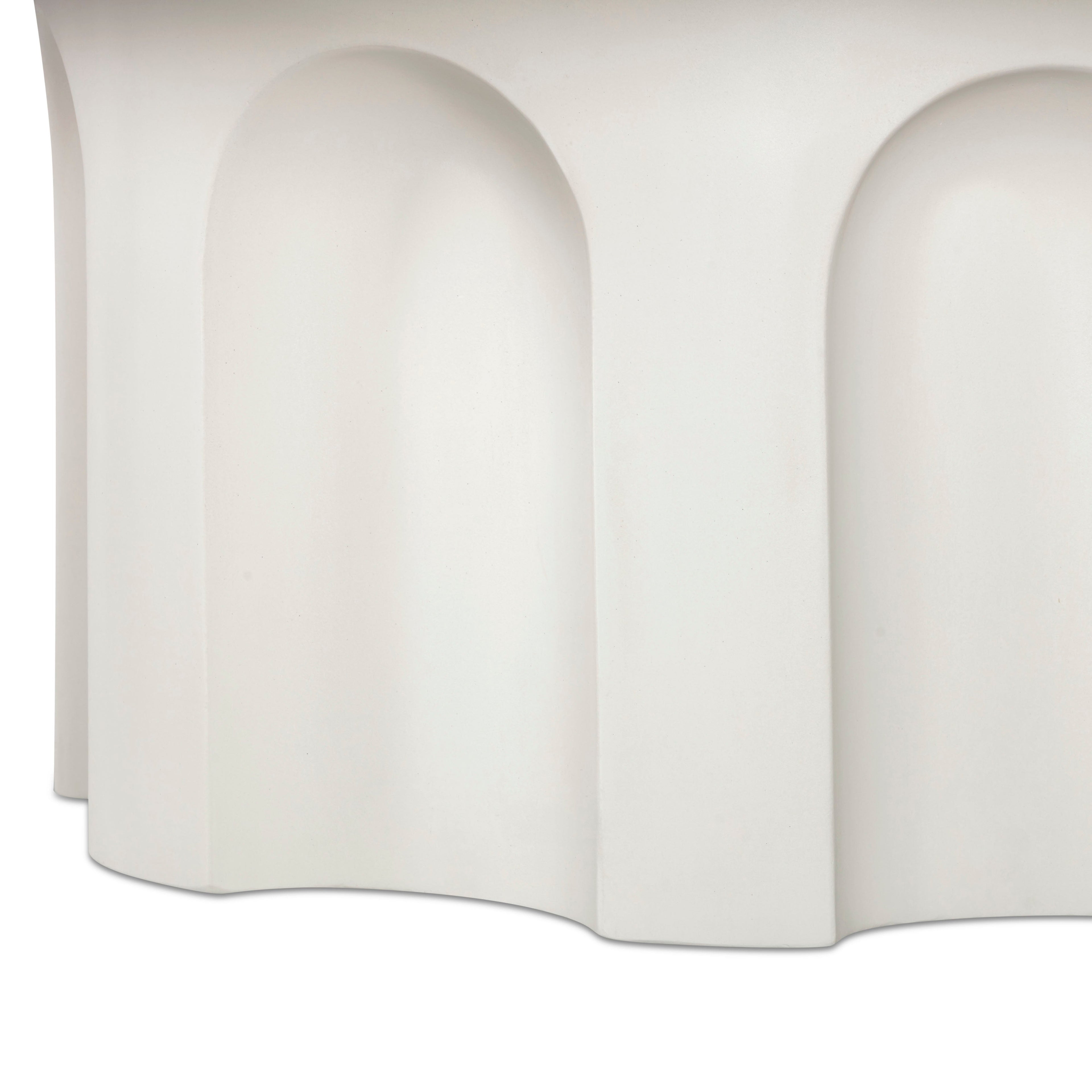 38 Ivory Indoor/Outdoor Concrete Round Coffee Table
