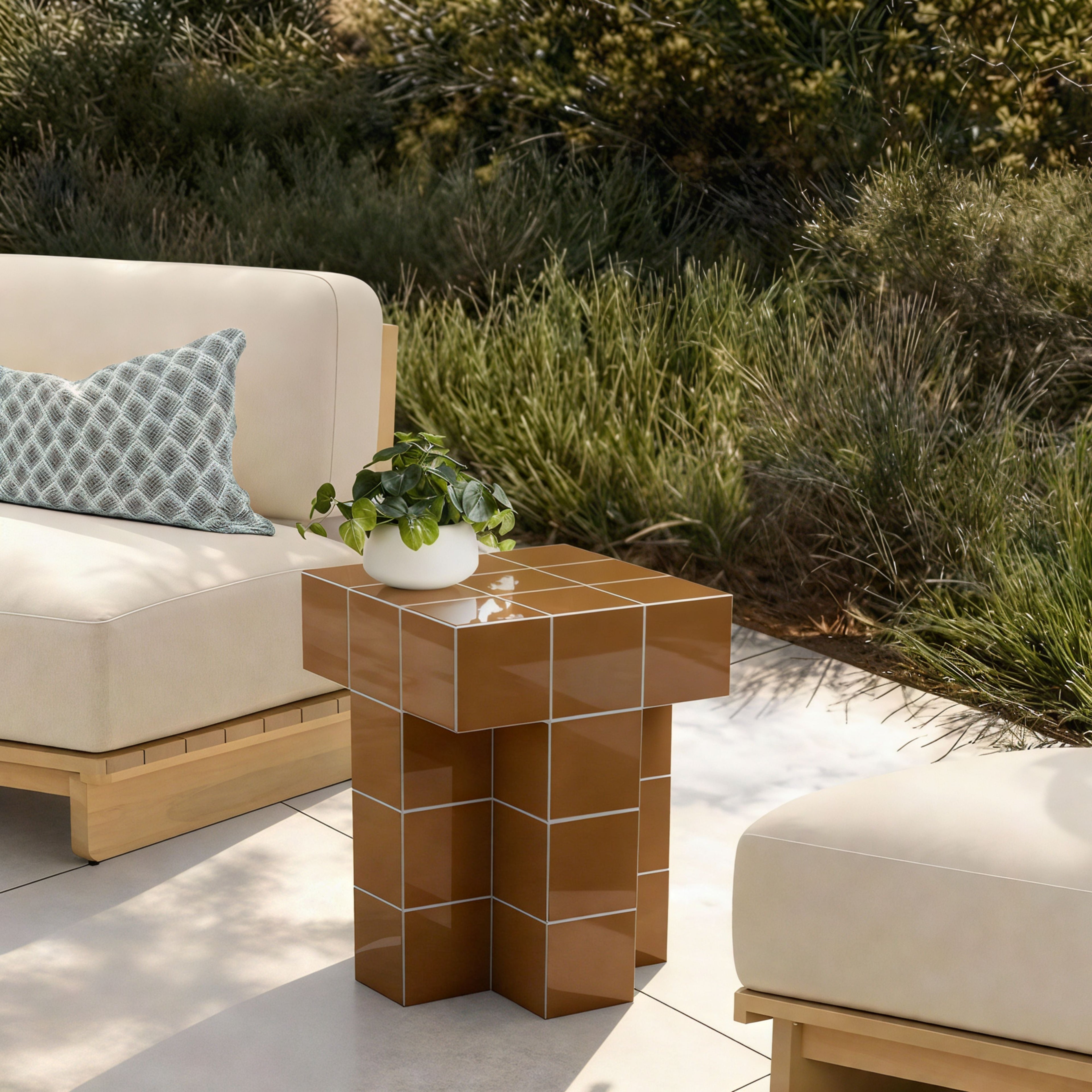 Tile Concrete Indoor/Outdoor Side Table
