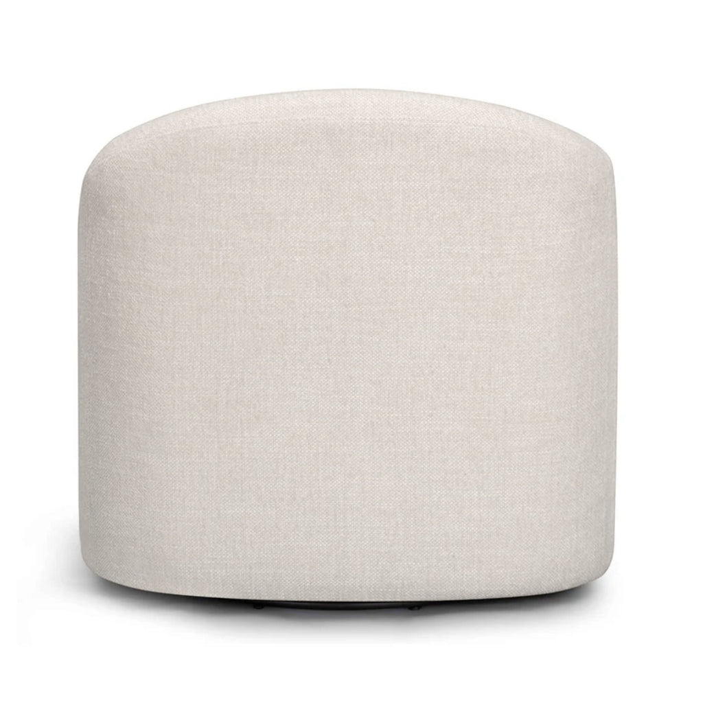 Contract-Grade Basketweave Fabric Swivel Accent Chair