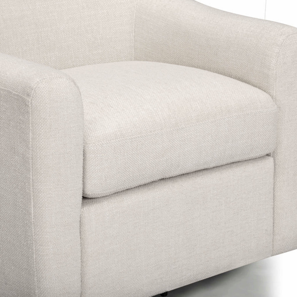 Contract-Grade Basketweave Fabric Swivel Accent Chair