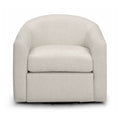 Contract-Grade Basketweave Fabric Swivel Accent Chair