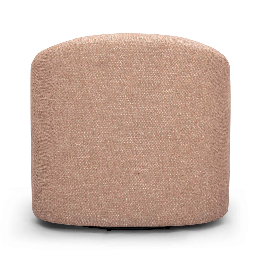 Contract-Grade Basketweave Fabric Swivel Accent Chair
