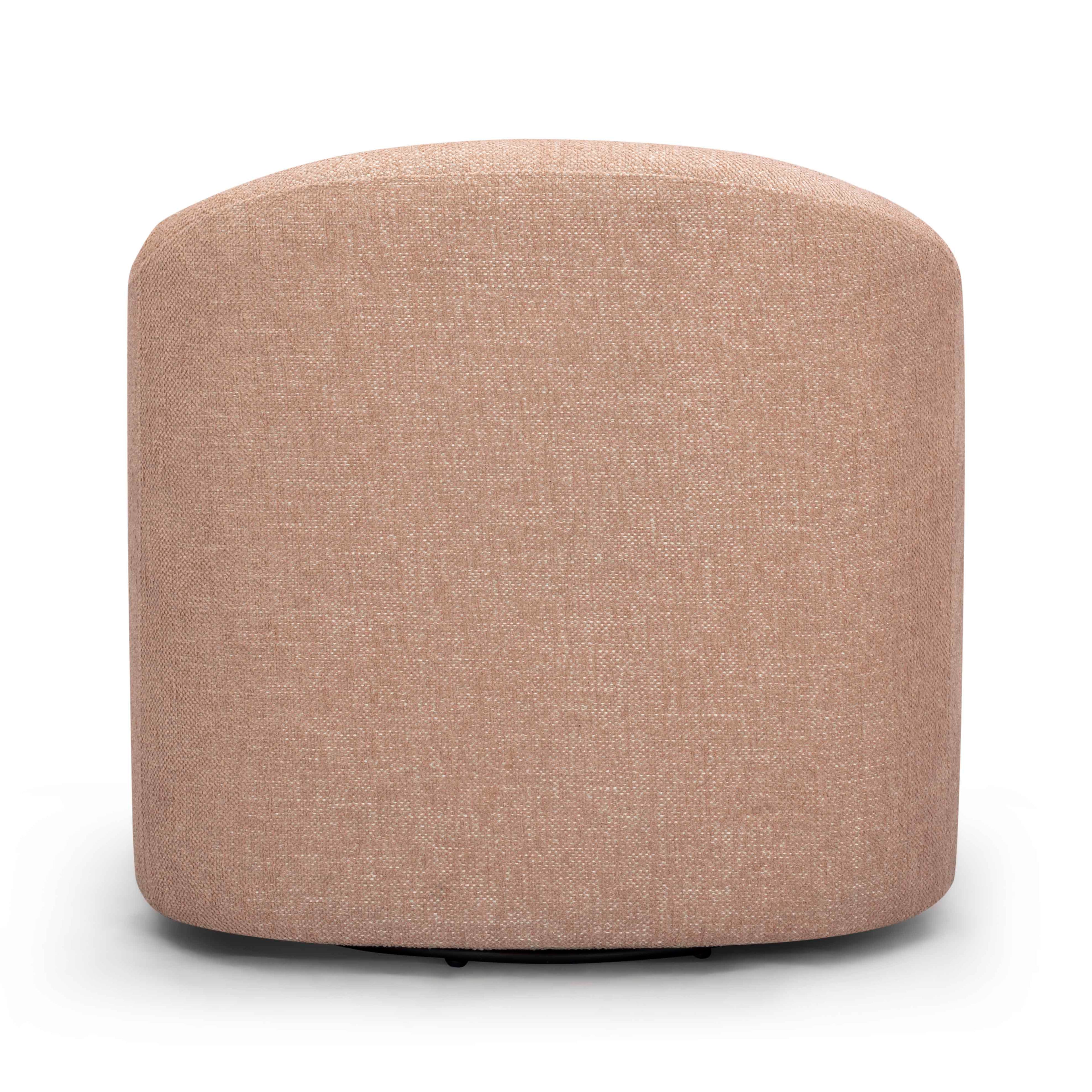 Contract-Grade Basketweave Fabric Swivel Accent Chair