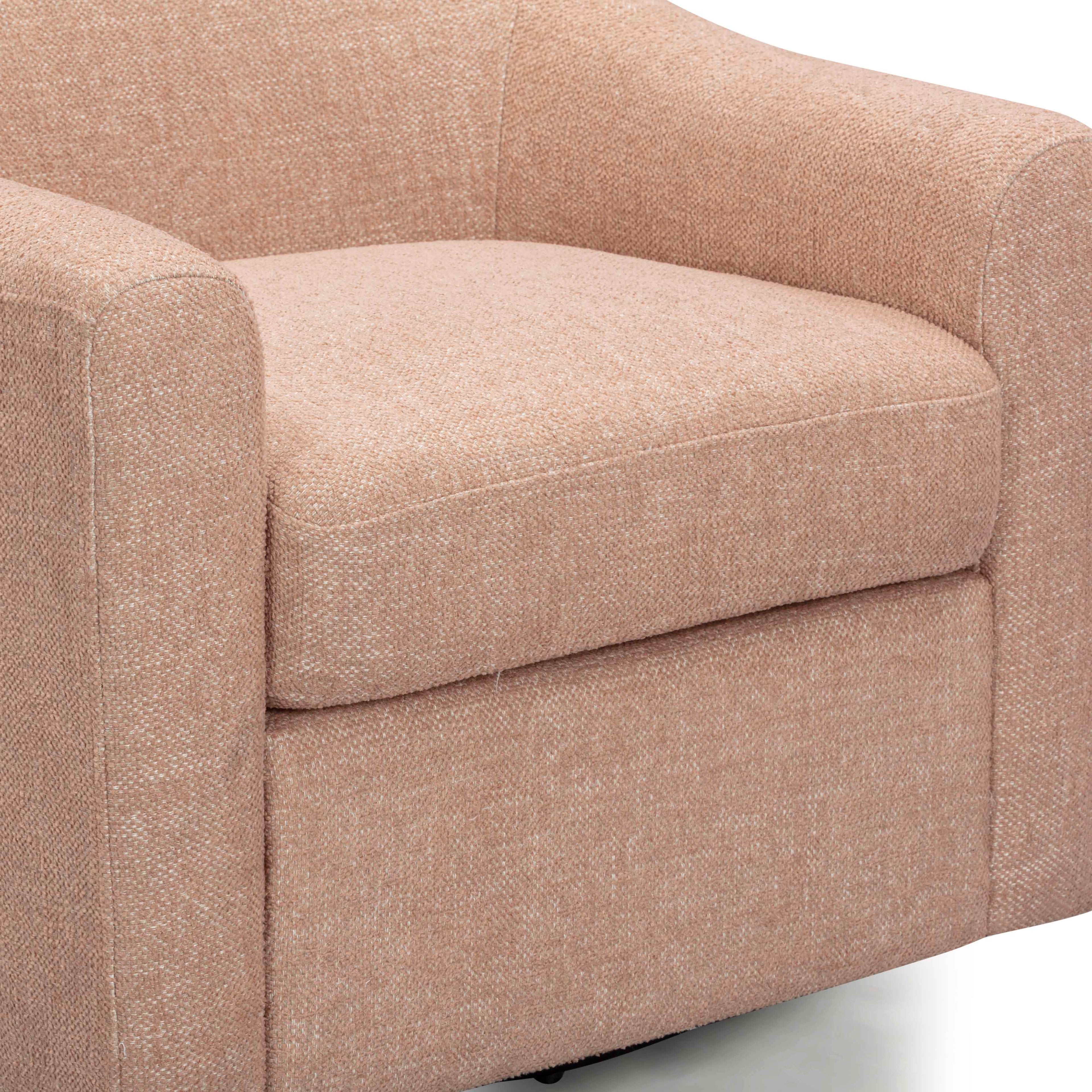 Contract-Grade Basketweave Fabric Swivel Accent Chair