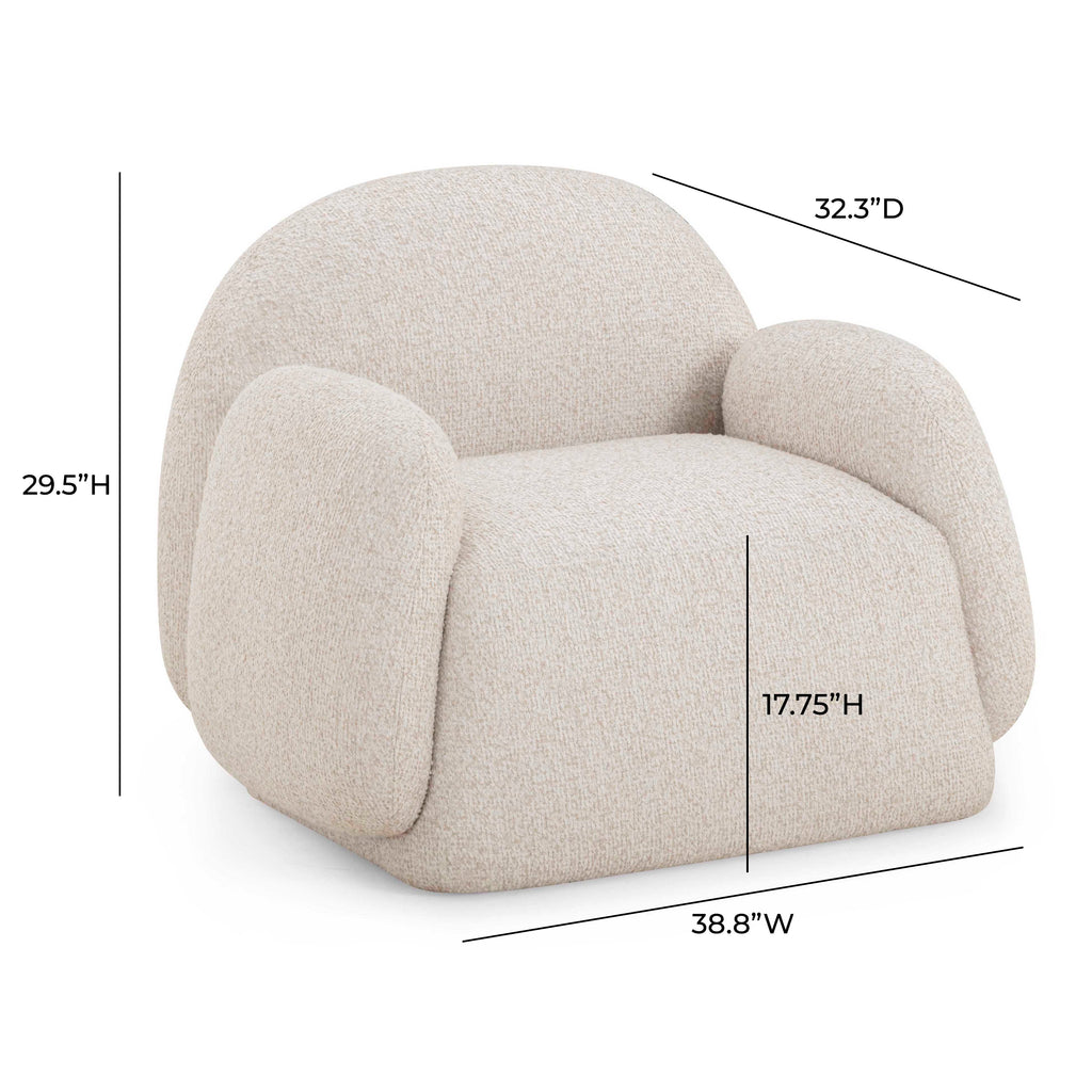 Contract-Grade Boucle Accent Chair