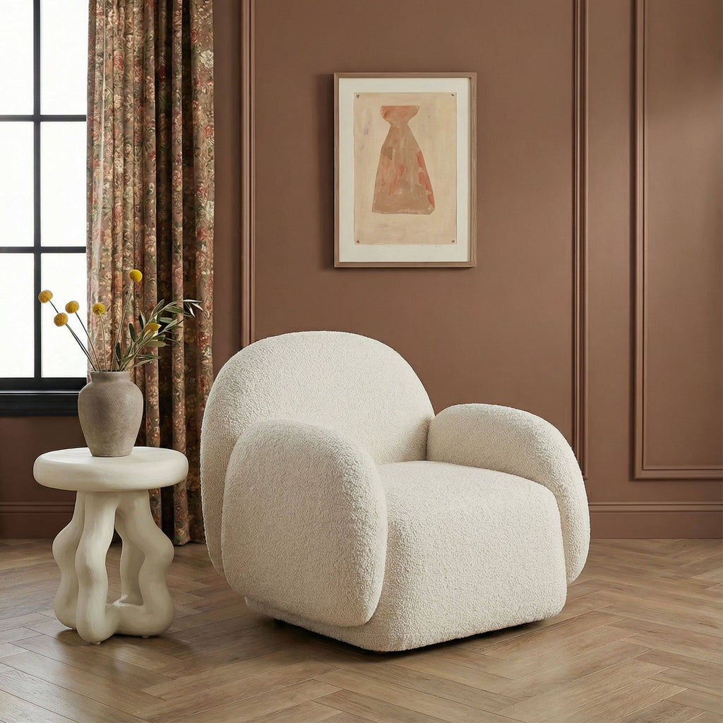 Contract-Grade Boucle Accent Chair