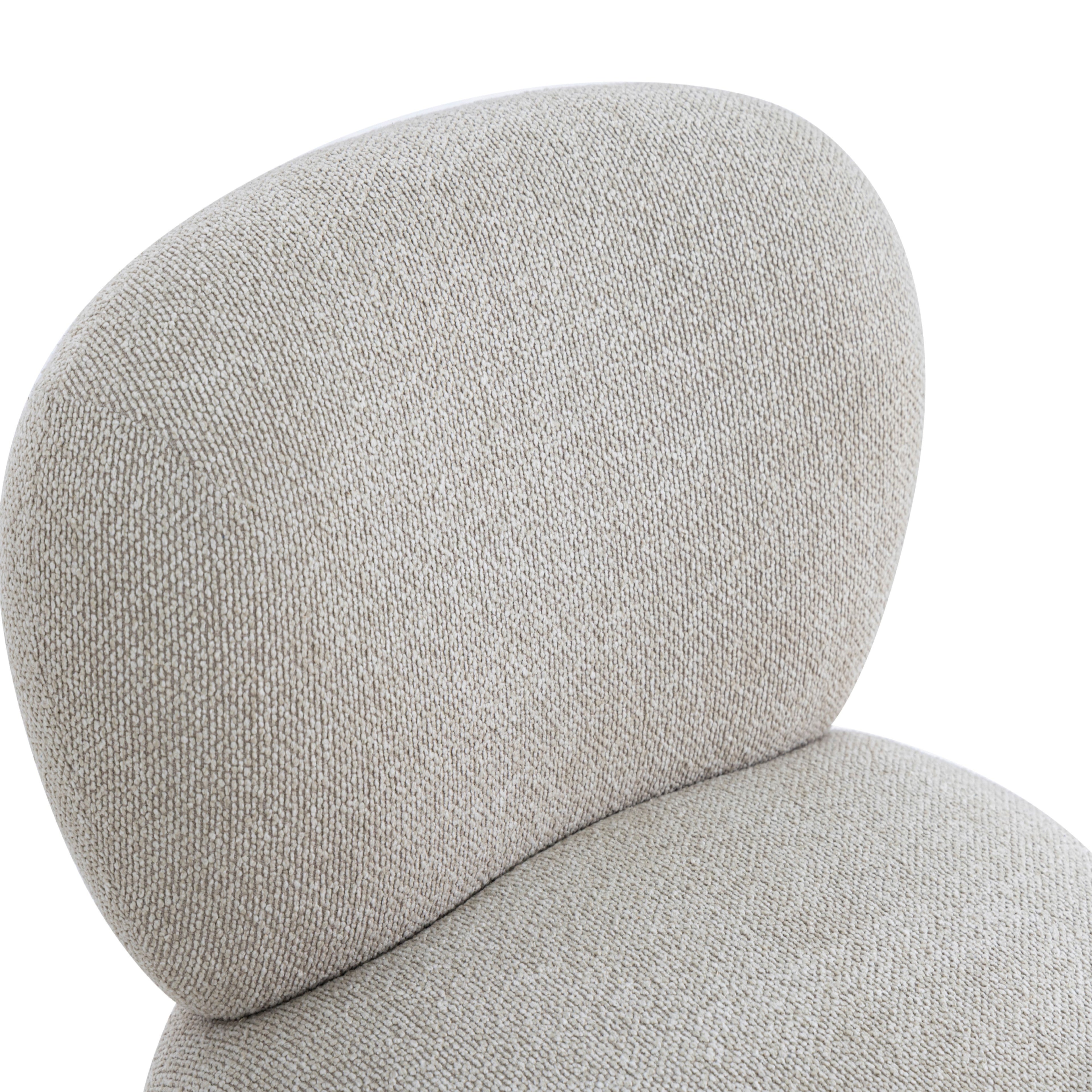 Warm Grey Performance Boucle Accent Chair