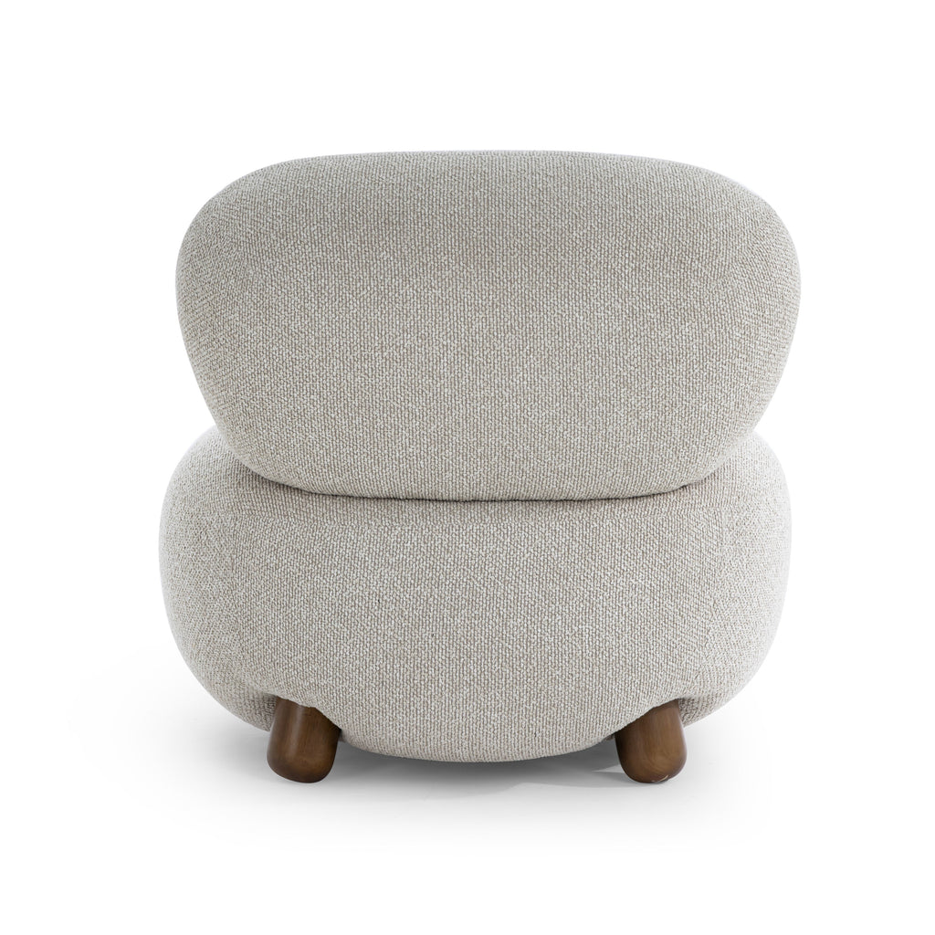 Warm Grey Performance Boucle Accent Chair