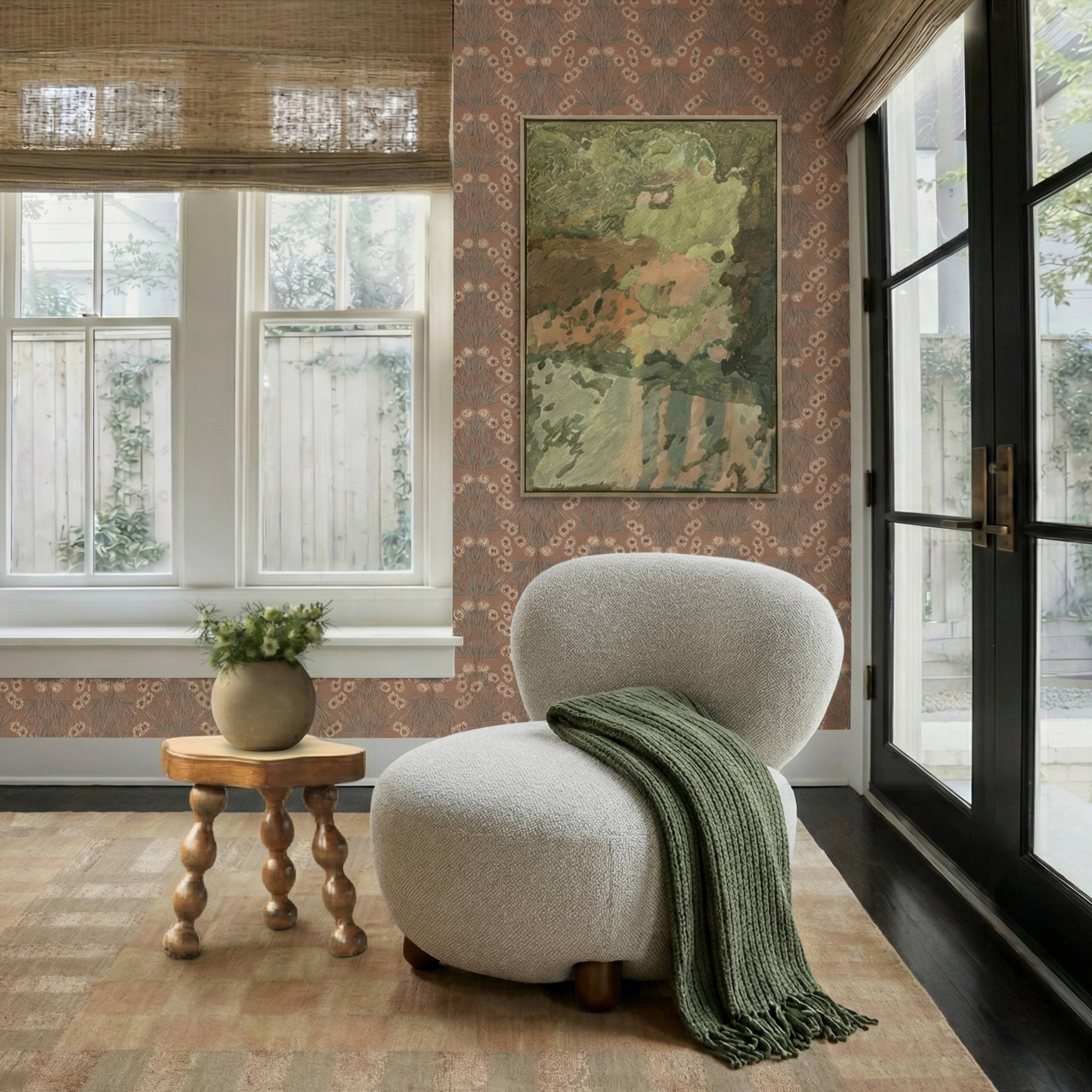 Warm Grey Performance Boucle Accent Chair