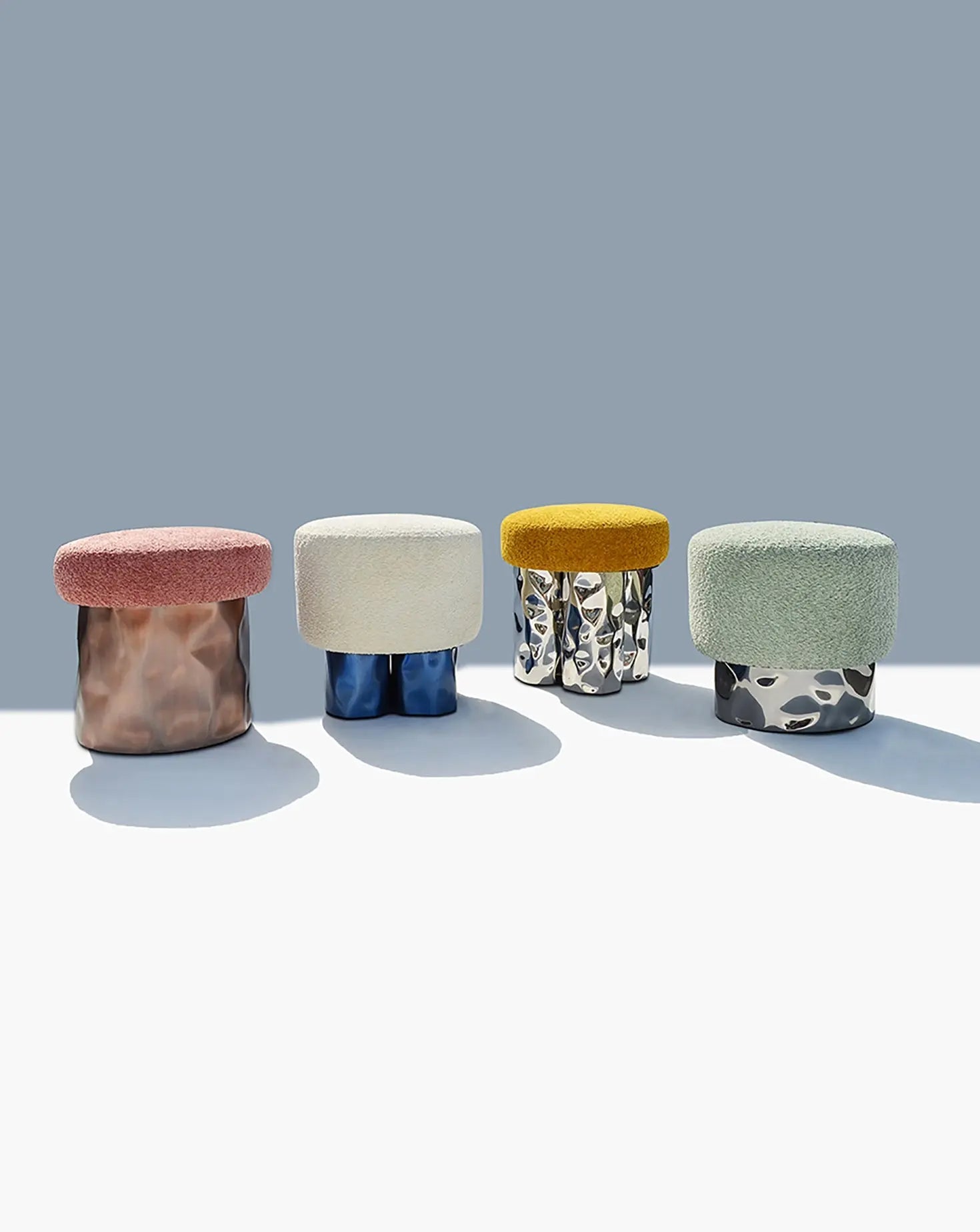4 Yellow Pouf