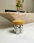 4 Yellow Pouf