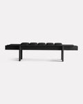 Solid Black-Stained Beech Modular Cushion Minimalist Bench