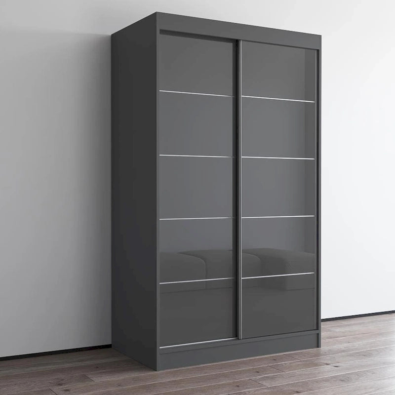 Armoire Aria 2 portes au fini lustré moderne