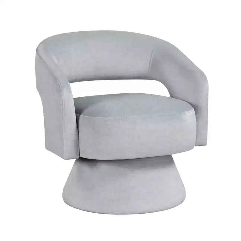 Fauteuil pivotant d'appoint de luxe moderne en velours GDFStudio Hudson