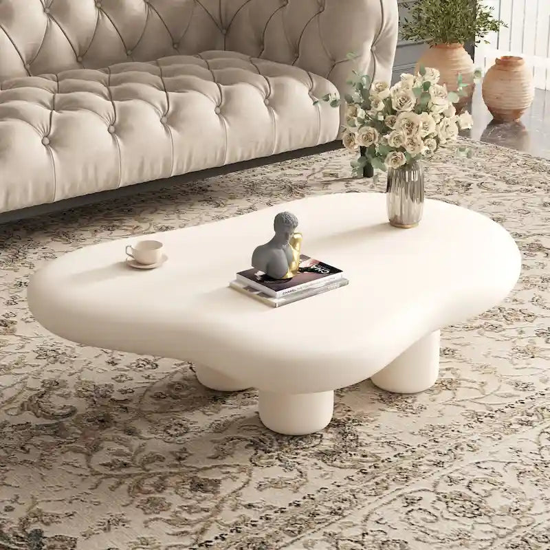 48,5 Table Basse Moderne Forme Nuage 4 Pieds