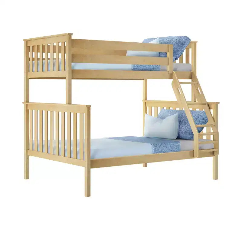 Max & Lily Lit superposé double sur toute la taille, Lits superposés en bois massif avec échelle pour enfants