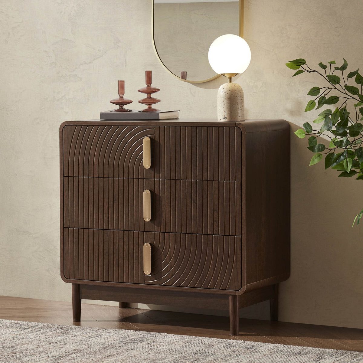 Commode 3 tiroirs – Noyer