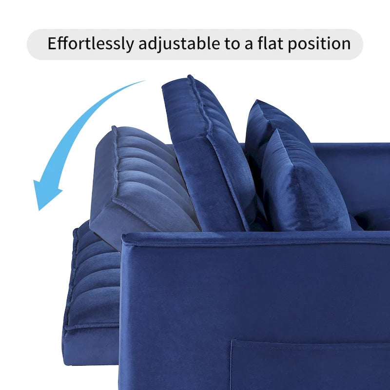 Canapé-lit convertible tufté à tiroir classique de 55 de largeur - 55L x 68P x 20H