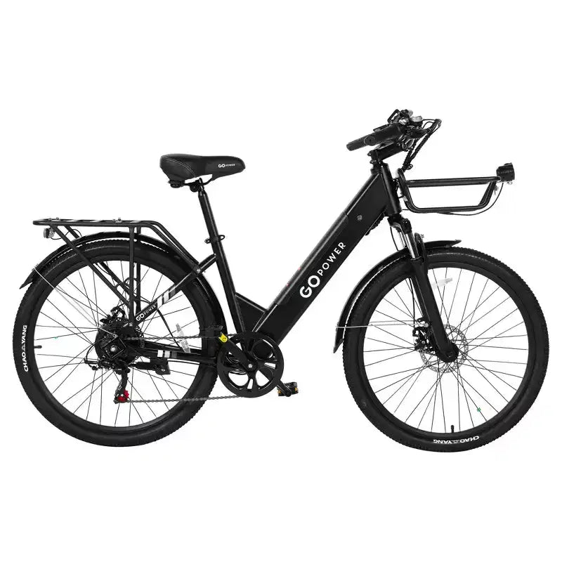 Vélo électrique GoPowerBike GoVelo pour adultes, moteur 500 W, batterie amovible, pneus 26 pouces, vitesse maximale 32 km/h, autonomie de plus de 80 km