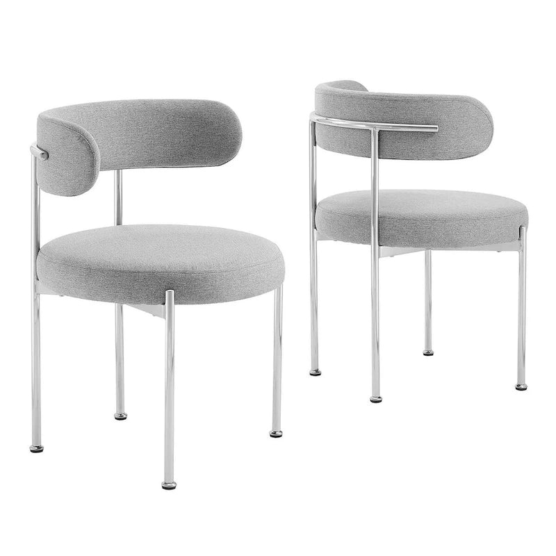 Chaises de salle à manger en tissu Albie – Lot de 2