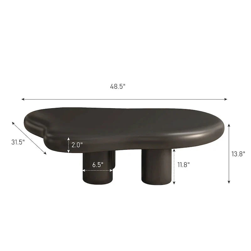 48,5 Table Basse Moderne Forme Nuage 4 Pieds