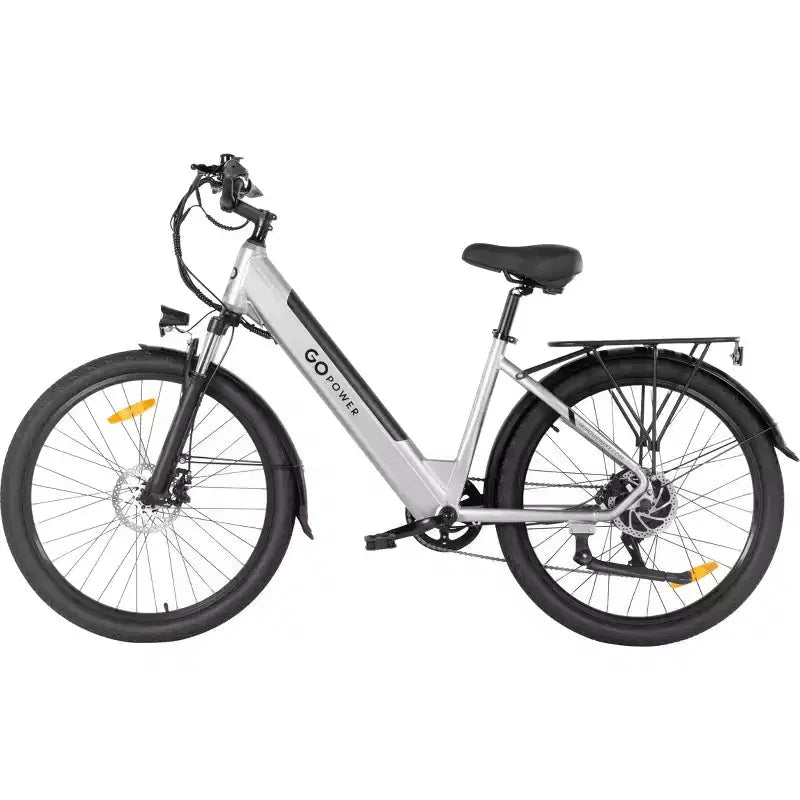 Vélo électrique GoPowerBike GoVelo pour adultes, moteur 500 W, batterie amovible, pneus 26 pouces, vitesse maximale 32 km/h, autonomie de plus de 80 km