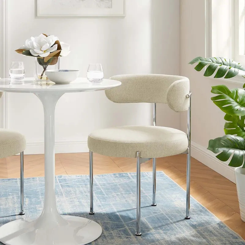 Chaises de salle à manger en tissu Albie – Lot de 2