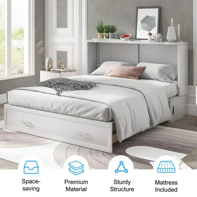 Lit escamotable Mixoy Murphy avec matelas et tiroir
