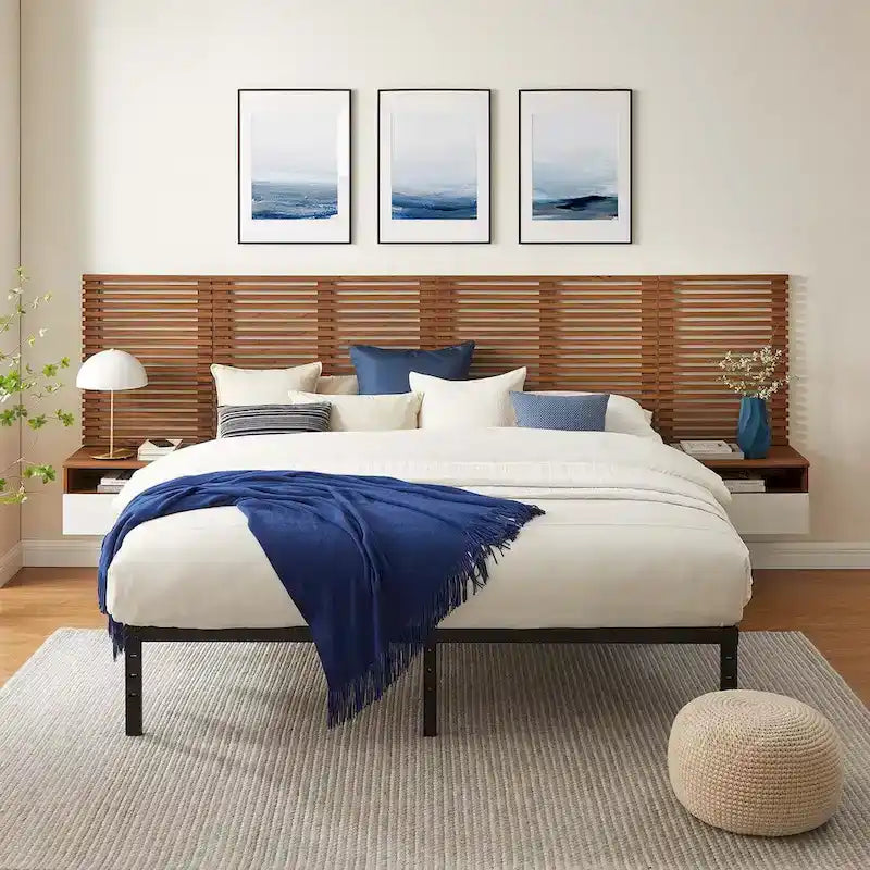 Tête de lit King size murale et tables de chevet modernes de Render