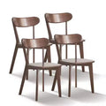 MAYEERTY Lot de 4 chaises de salle à manger en bois massif de chêne, chaises en bois pour cuisine, salle à manger, salon