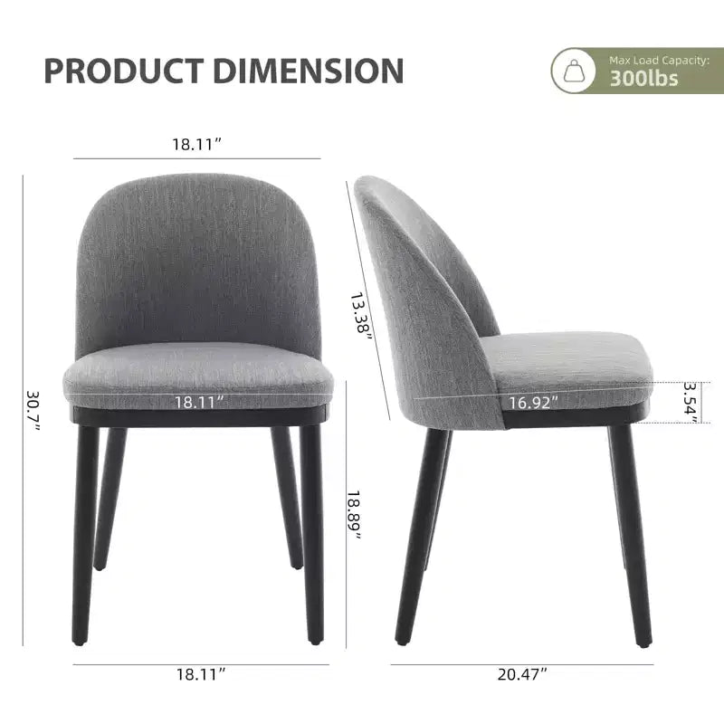 Lot de 4/6 chaises de salle à manger, chaises de cuisine/salle à manger rembourrées, chaises de salle à manger de ferme en tissu de lin avec pieds réglables pour salle à manger, salon