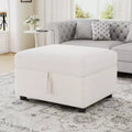Pouf de rangement mobile 26,6 po